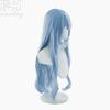 High Quality EVA Ayanami Rei Cosplay Wig 80cm Light Blue Long Wavy Hair Heat Resistant Role Play Gaia Cosplay Wigs + Wig Cap