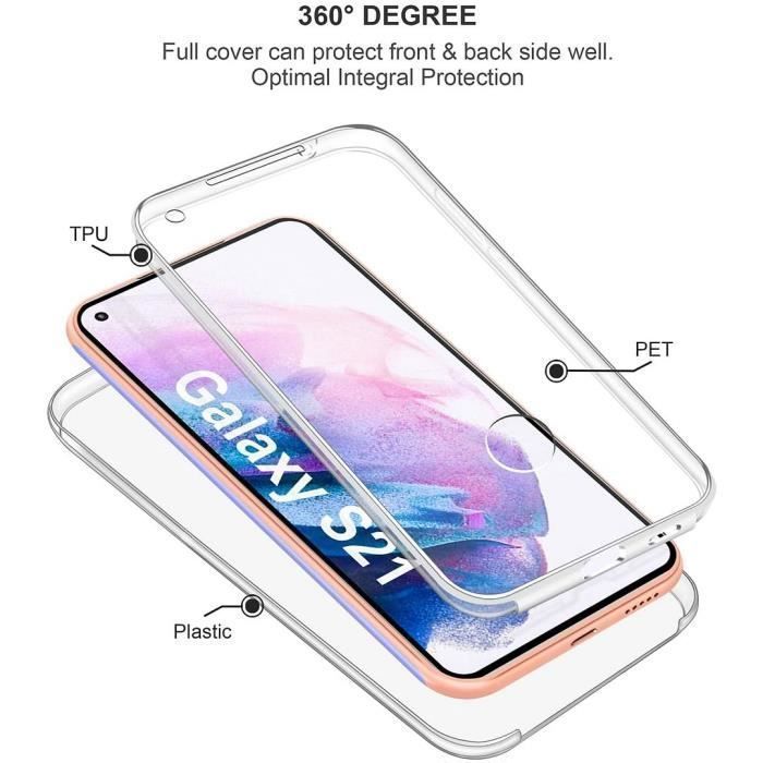 Coque pour Samsung Galaxy S21 - PROSHOP - Coque 360 Antichoc - Souple - Flexible - 6,2 pouces
