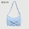 Korean Version Casual Daily All-Match Nylon Cloth Bag Simple Fashionable Pleated Cross-Body Shoulder Bag
