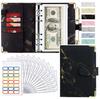 Marble Pattern A6 PU Leather 6-Hole Binder Journal Notebook for Cash Budget