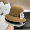 Japan Uvcat Sunscreen Linen Crochet Basin Hat Spring And Summer Outdoor Versatile Simple Bucket Hat Fashion Age-Reducing Top Hat