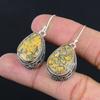 925 Silver Bumble Bee Jasper Stone Hook New Vintage Drop Dangle Earrings Jewelry