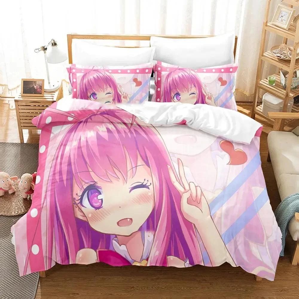 

Аниме Купидоны Шоколад Постельный комплект Пододеяльник Комплект для кровати Покрывало Наволочка Одеяло Кинг Квин Размер Мальчики Взрослый Домашний текстиль EU Twin 135x200cm