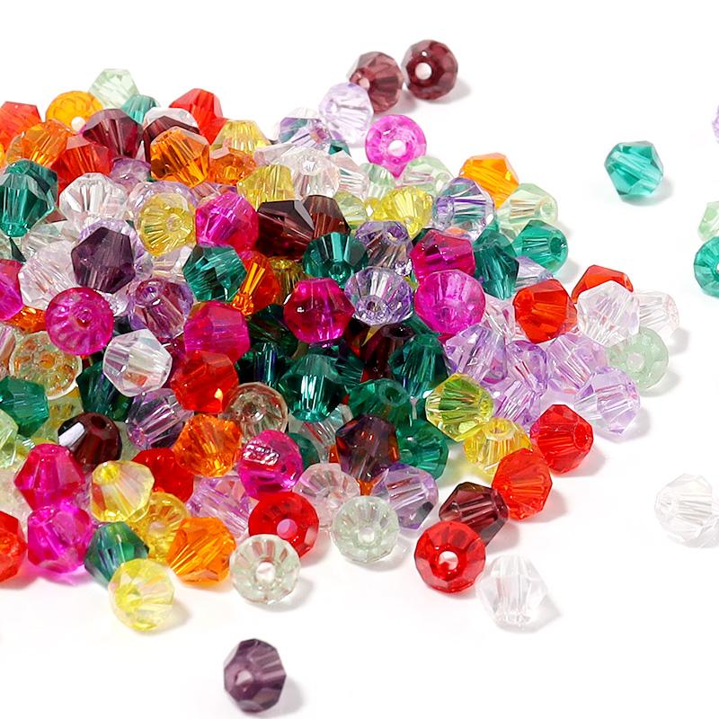 1 Box facettierte Glas-Kristallperlen-Set 24 Farben Briolette Rondelle Kristall AB Perlen Abstandshalter für Schmuckherstellung Armband Ringe