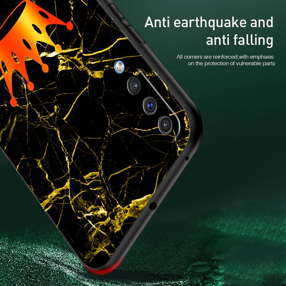 Marble Letter Phone Case for Samsung Galaxy A56 A36 A26 A16 A34 A24 A42 A22 A20 A12 A40 A30 A10 5G Soft TPU Cover Shell Fundas