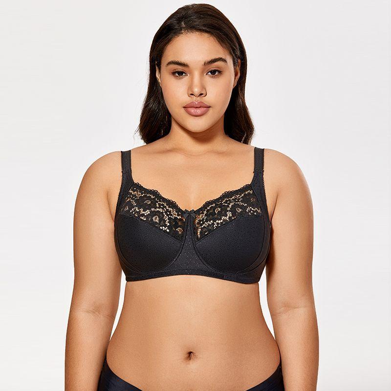 Sexy Lace Bra with Thin Cotton Lining for Large Breasts