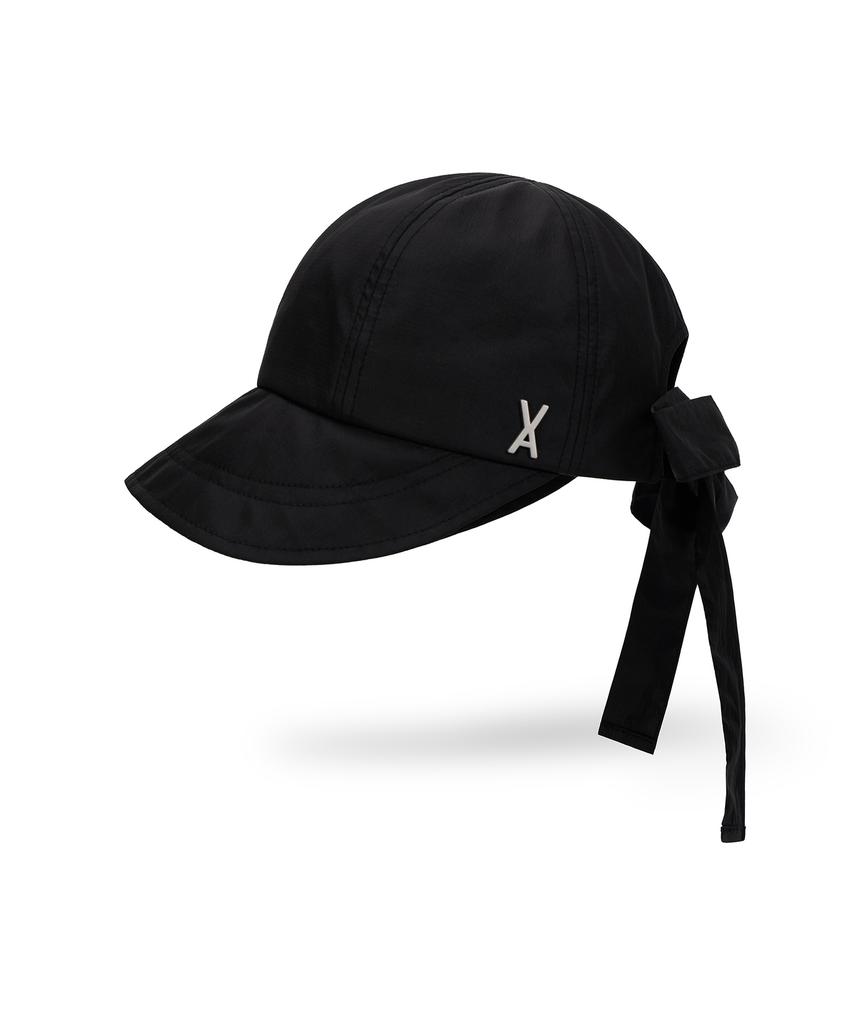 Bajal Va Studded Ribbon Bonnet Hat Black