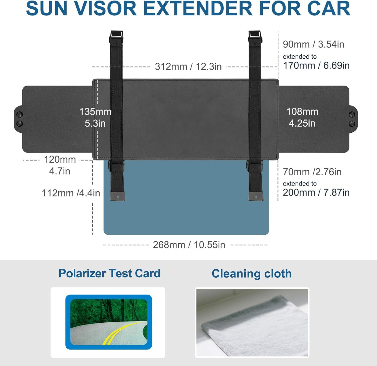 Adjustable Retractable Car Sunshade: Sun Visor & Anti-Glare Shield with Three-Sided Light Blocking