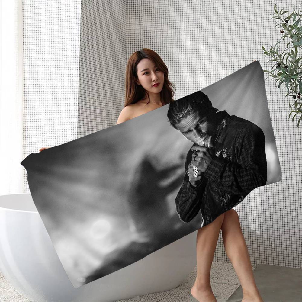 TV Sons of A-Anarchy Microfiber Printed Beach Towel Mountain Climbing Yoga Beach Swimming Running Absorbent Soft Towel