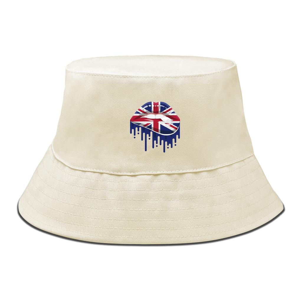 Lips Flag Of Australia Bucket Hat Hip Hop Bucket Hats UV Protection Bucket Hat Woman Fit Sun Hat Ideal Choice For Outdoor Sports