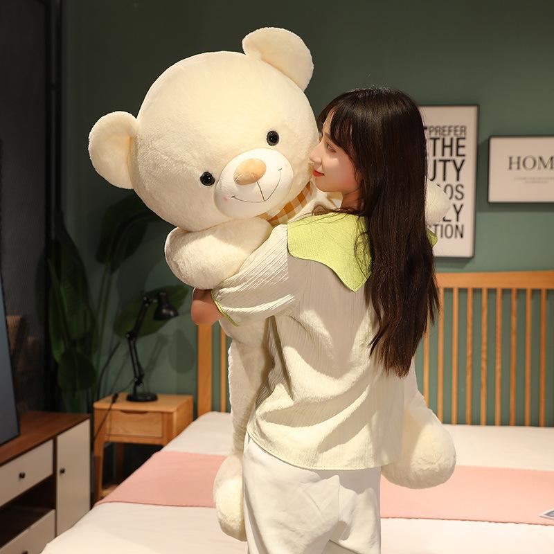 High Quality Huggable Bear Doll Bow Tie Bear Rag Doll Plush Toy Teddy Bear Birthday Gift Girl Sleeping Hug