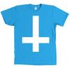 Inverted Upside Down Cross T Shirt W/ White Print Tee NEW - MORE COLORS