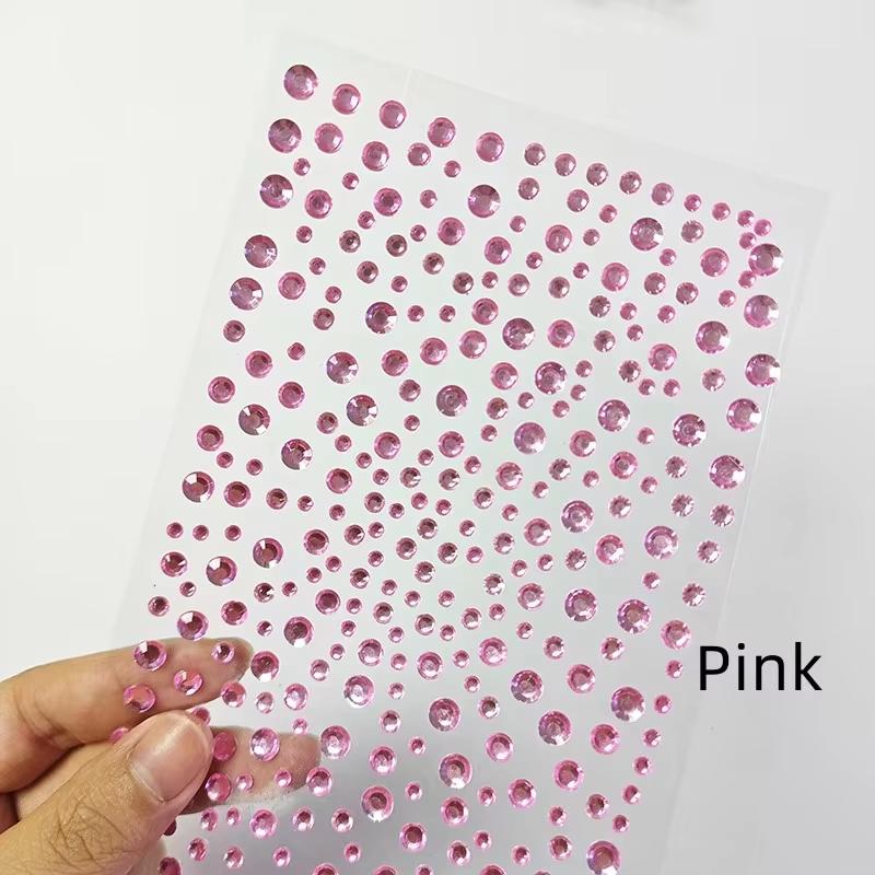 Hot Sale Round Multi-color Rhinestone Stickers Eye Face Temporary Diamond Stickers for Party Stage Makeup Decoration