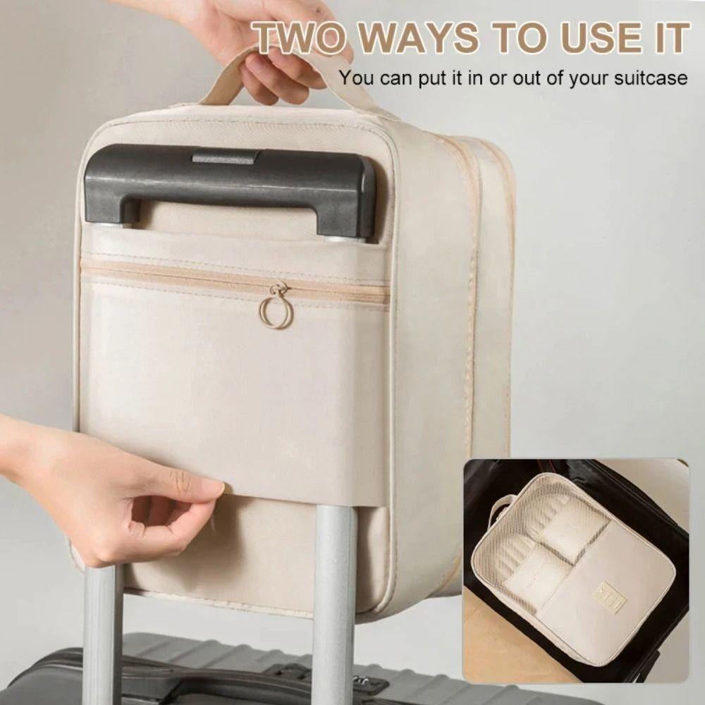 Hanging Travel Shoe Bag Double Layer Shoes Packaging Pouch Shoes Storage Bag  Closet Organizer