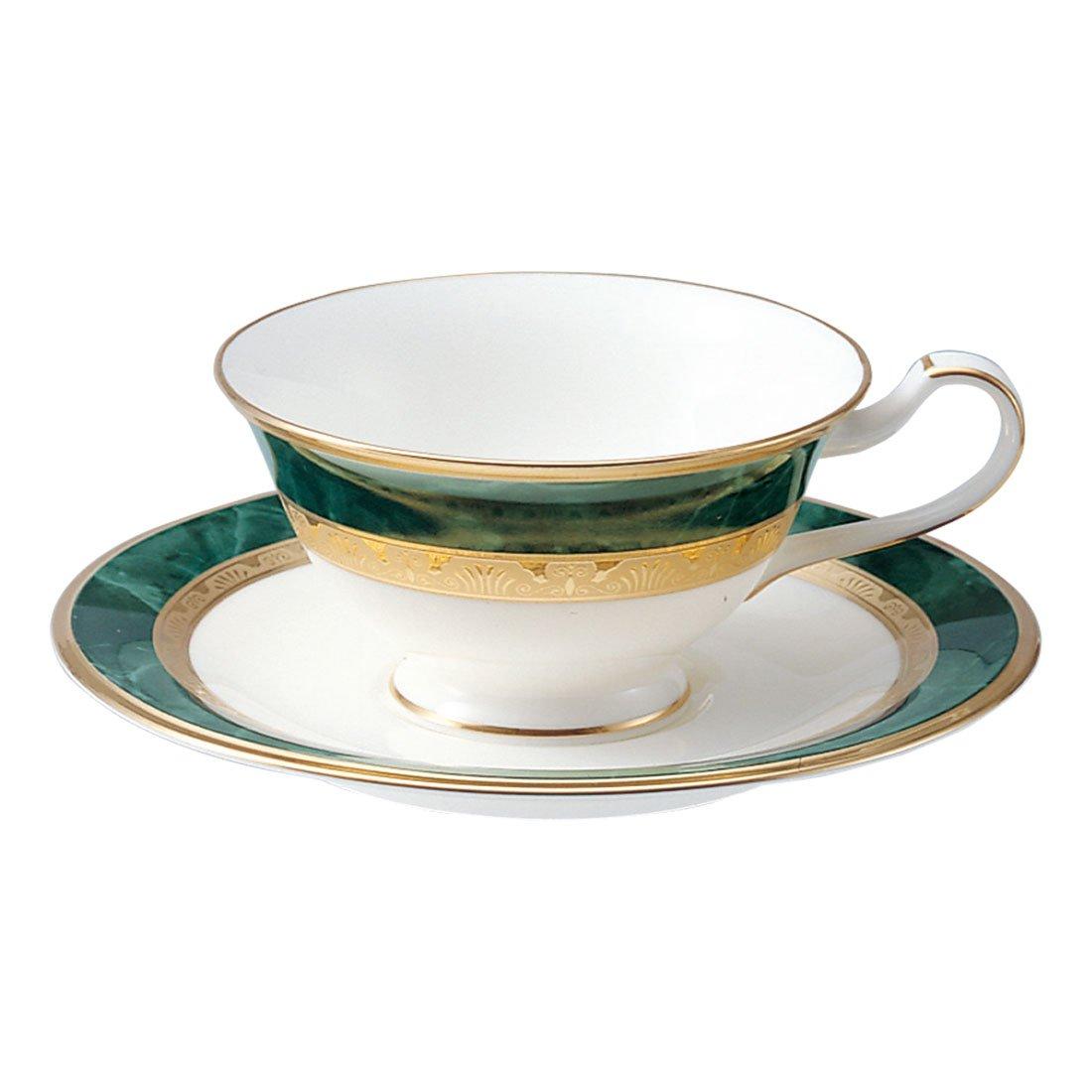 

Noritake Fitzgerald Green Bone China Cup and Saucer (for both coffee and tea), 220cc, T59587/4712