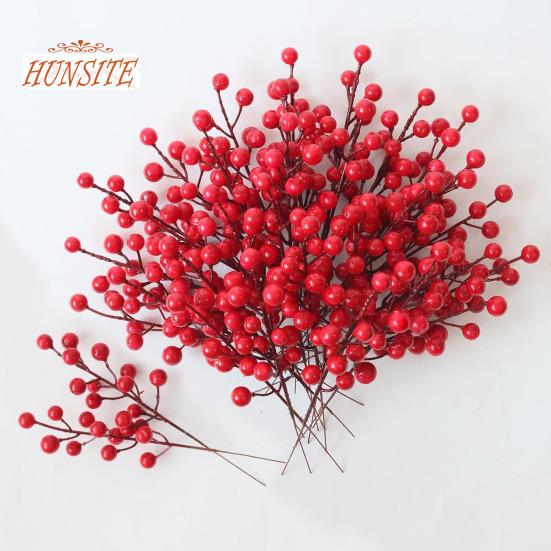 10/30Pcs Simulation Berry Reusable Bright Color Red Berry Christmas Ornament