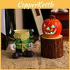 Whimsical Halloween Pumpkin Knight Led Light Tabletop Decor With Colorful Ghostly Features