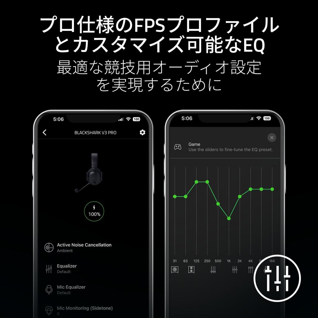 Razer BlackShark V3 Pro Wireless Gaming 2nd Generation HyperSpeed 2nd Generation TriForce Biocellulose 50mm HyperClear 12mm Battery Compatible with