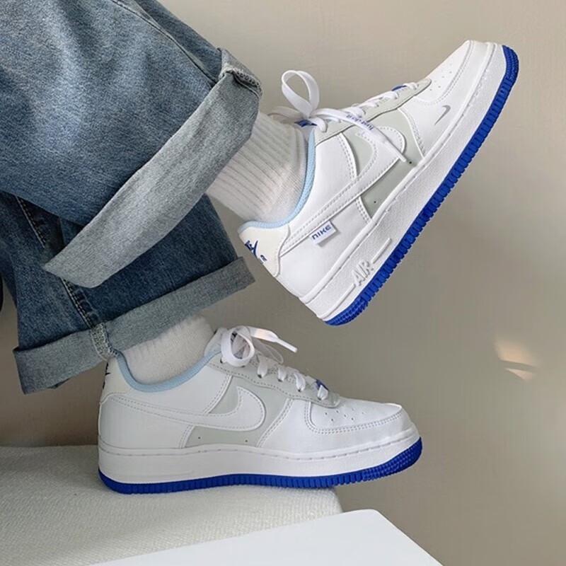 Nike Air Force 1 LV8 GS Just Stitch It - Hyper Royal Kids Sneakers White Photon-Dust FB1844-111