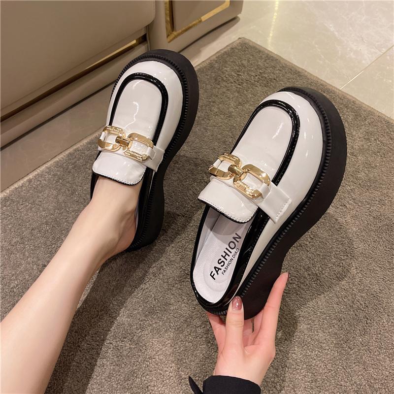 Thick Bottom Round Head Combination Fashion Comfortable Non-slip Breathable Single Shoes Women Fashionable Slippers