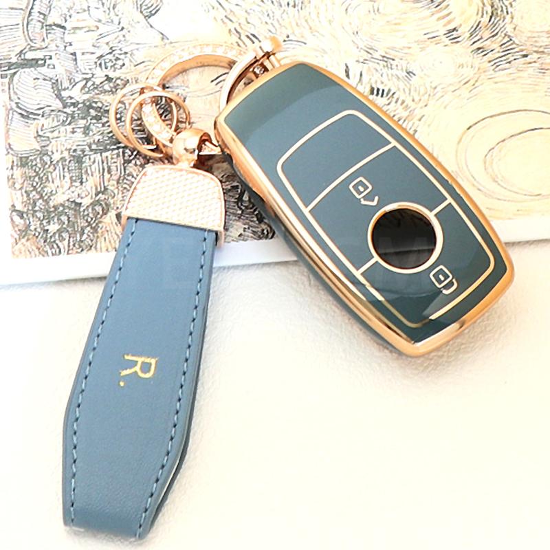 2 Buttons TPU Car Remote Key Fob Case Cover for Mercedes Benz A C E S G Class GLC CLE CLA W177 W205 W222 X167 AMG W213 2018