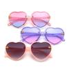 Glitter Bee Children's Heart-Shaped Gradient Sunglasses: UV Protection, Trendy Candy Colors
