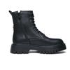 Moda Nuevas Botas de Motocicleta Negras para Hombre Marrón con Cordones Punta Redonda Plataforma Botines Botas Western Talla 38-45