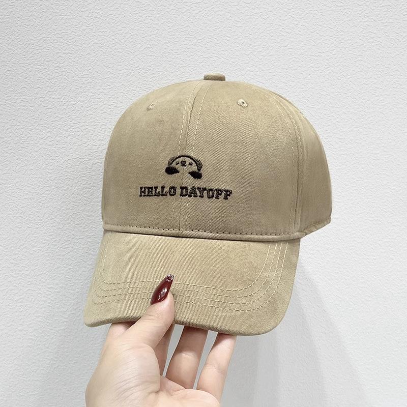 Big head circumference hat women's deepened widened brim showing face small baseball cap spring and summer versatile sunshade cap men's