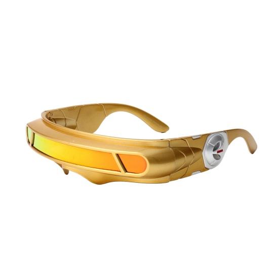 Futuristic Cyberpunk Sunglasses, UV400 Protection Sunglasses, Irregular Shape Punk Shades for Beach Party Outdoor Sports