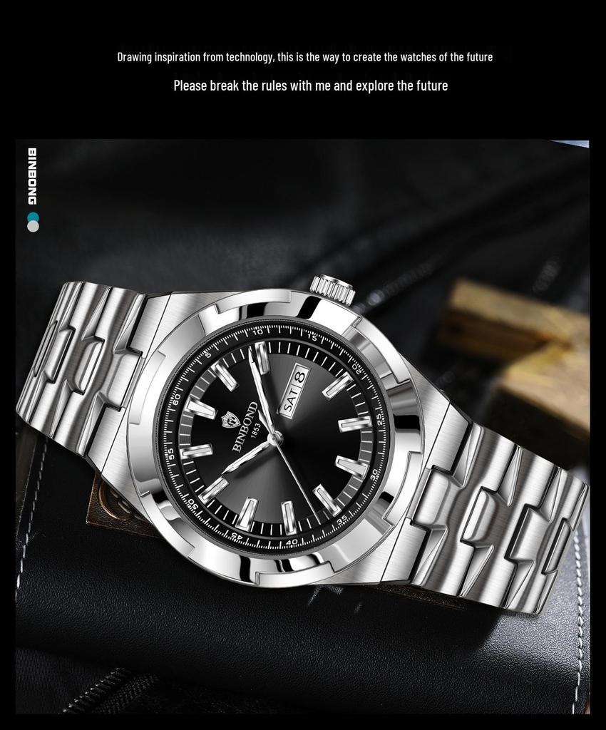 BINBOND Men's Multifunctional Luminous Waterproof Watch