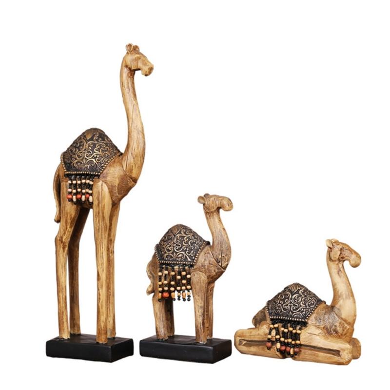 Kamelfiguren Harzkamelstatuen Tierfiguren Tischornament für Büro Zuhause Schreibtischdekorationen Sammlerstücke