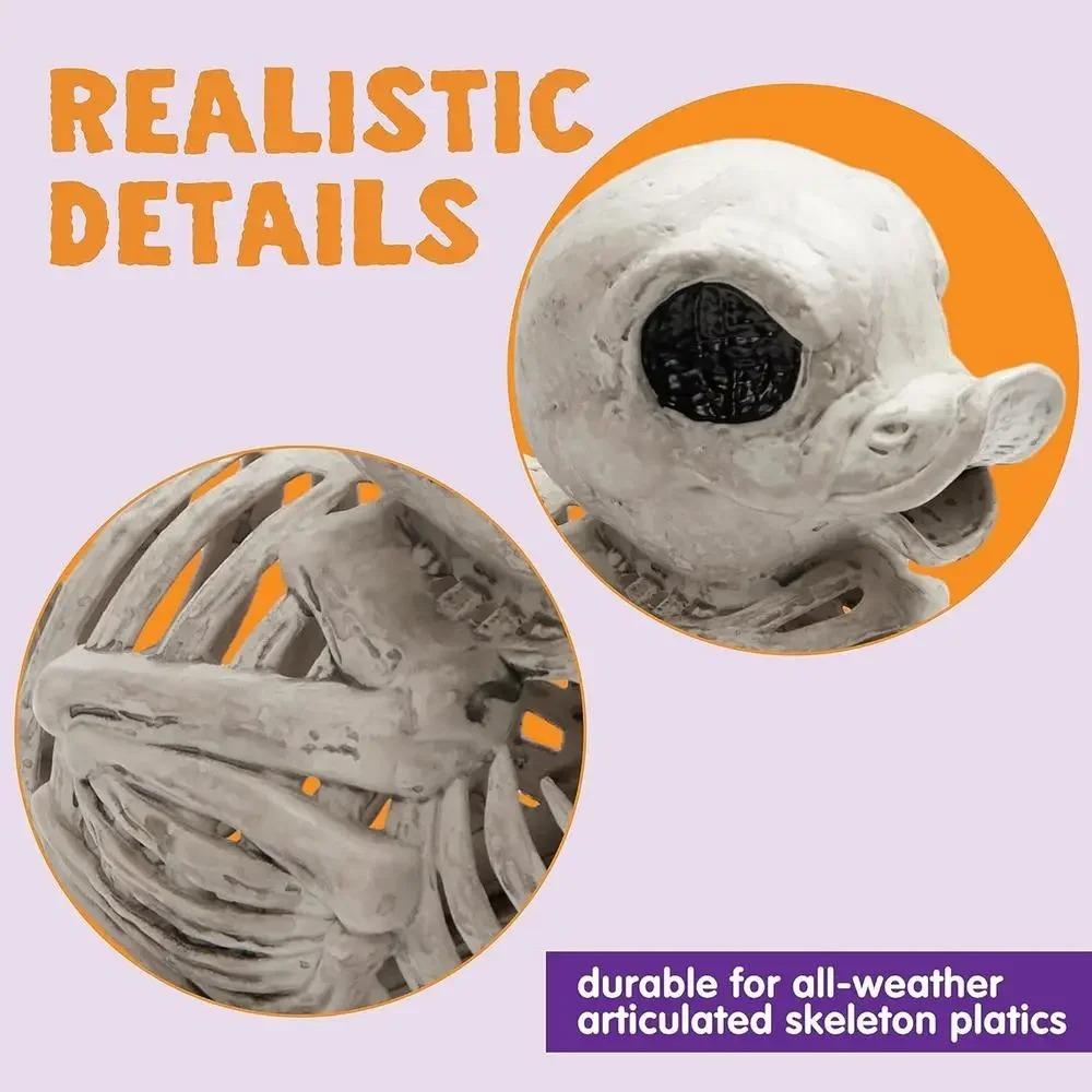 Resin Halloween Duck Skeleton Model Grotesque Halloween Desktop Decoration Skull-And-Duck Statue
