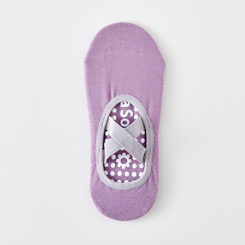 Yoga Dance Anti-Slip Grip Socks with Cross Straps (5 Pairs)