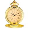 Steampunk Full Hunter Golden/Silver/Black Quartz Analog Alloy To My Daughter Pocket Watches/To My SON Pocket Watches Pendant Chain Roman Number Clock