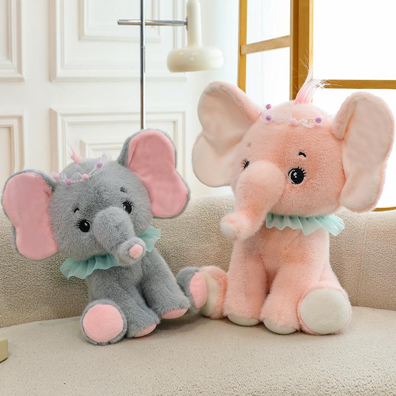 Super Cute Couple Baby Elephant Plush Toy Girl Birthday Gift Wedding Doll Car Bay Window Pillow