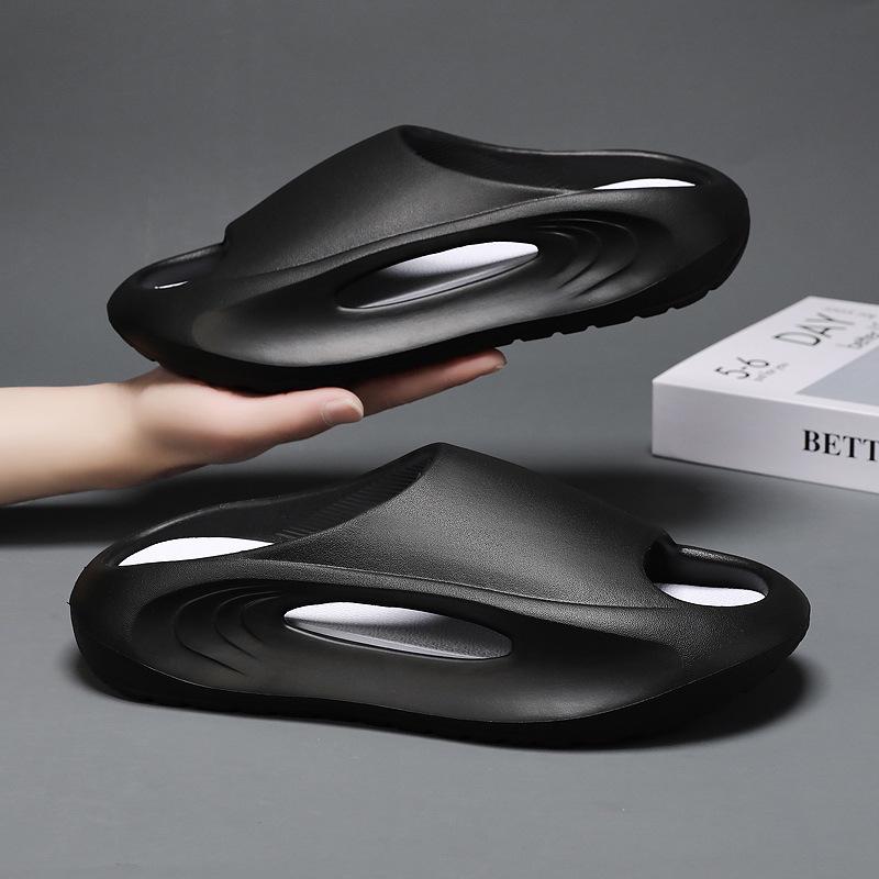 2025 Trendy Couple's Non-Slip Thick-Soled Beach Slippers: Simple, Versatile One-Strap for Indoor & Outdoor Use