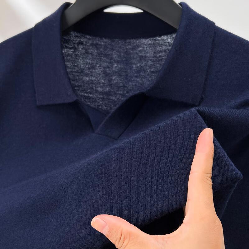 Hengyuanxiang Men's Silk Blend Turtleneck Pullover Sweater