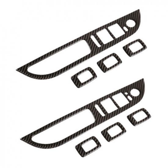 Carbon Fiber Window Lift Switch Button Panel Trim For BMW 5 Series E60 E61 04-10
