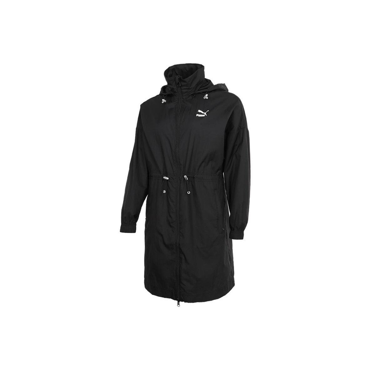 Puma Sports Casual Mid-Length Hooded Windbreaker Women outerwear Black 531460-01 M