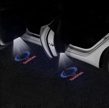 

2PCS For Ssangyong Korando Musso Sports Rexton Car Door Light Welcome Lamps Wireless Laser Projector Auto Decoration Accessories