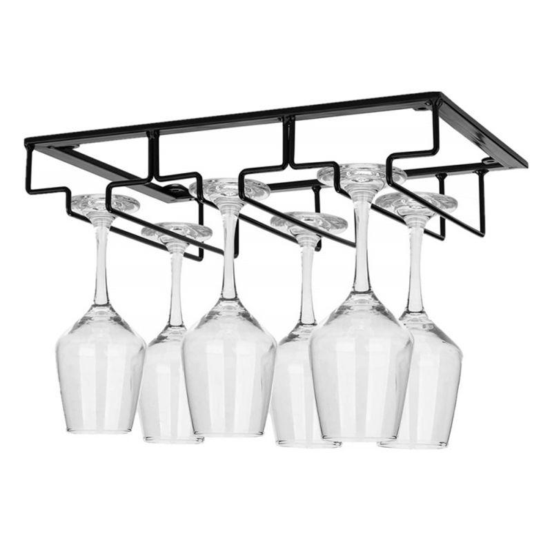 Right Angle Creative Upside Down Wine Glass Rack Kitchen Cup Rack Upside Down Cup Rack Home Wine Cabinet Bar Hanging Cup Rack