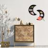 Wooden Moon Shelves Bohemian Moon Cycle Change Bathroom Wall Shelf Essential Oil Storage Rack Home Decoration Accessories