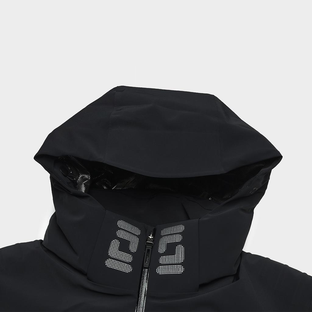 Fila Ski Series Warm Comfortable Hooded Zipper Ski Jacket Men Jackets Deep-Black A11M446930F-BK