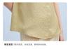100% Mulberry Silk] Summer Stand Up Collar, Buckle, Tassel, Elegant and Casual Silk Top T-shirt for Women