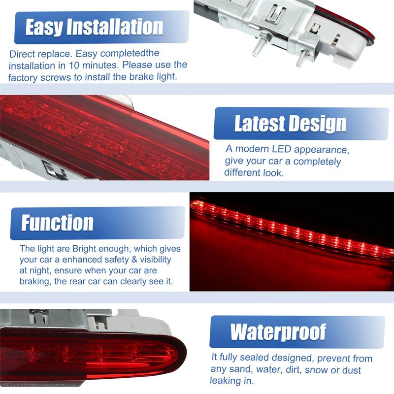 For Mercedes-Benz Sl R230 Sl500 Sl600 Sl63 2001-2012 High Mounted Brake Light Assembly Rear Roof 3Rd Brake Light A2308200056