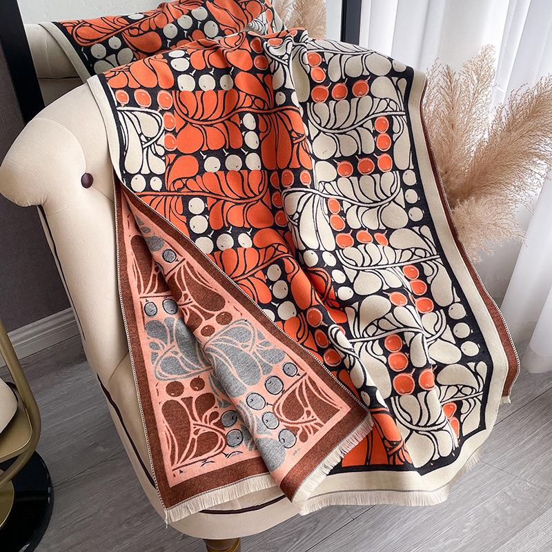Geometric Scarf, High-End Shawl, Age-Reducing Scarf, Students Go Out With Warm Women