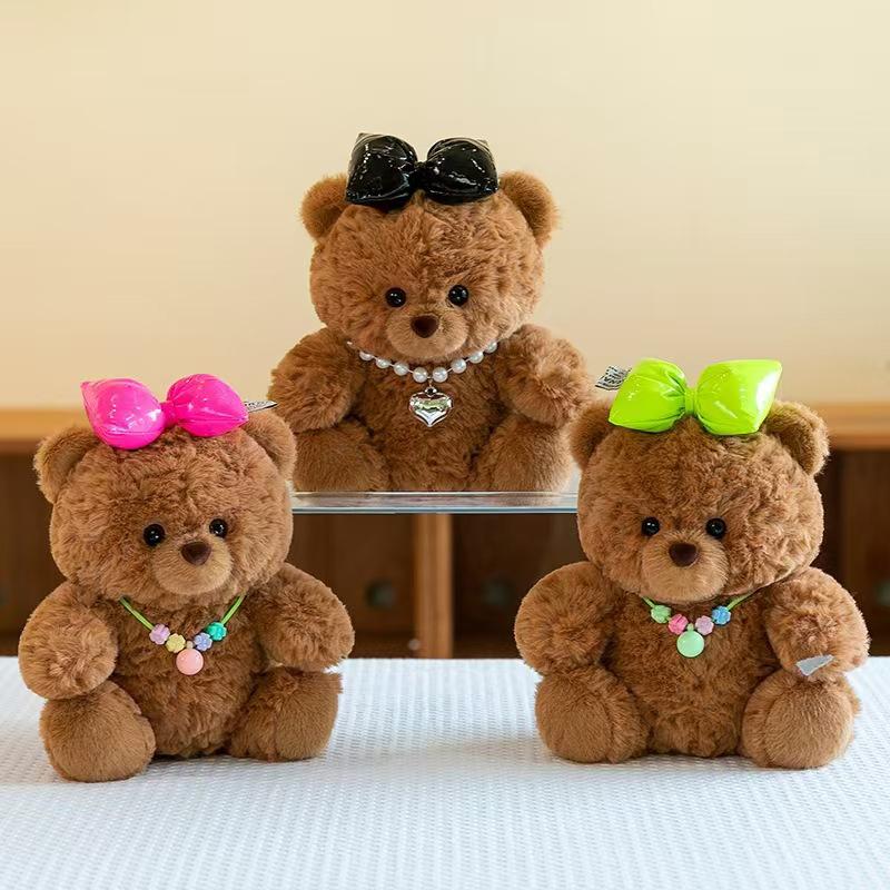 Dudu Dressed Up Bear Plush Toy Girl Birthday Gift Bow Necklace Teddy Bear Wedding Souvenir