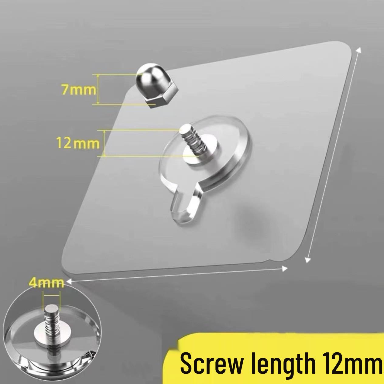 

Багатошарова клейка настінна полиця для зберігання з прозорими гачками для ванної кімнати