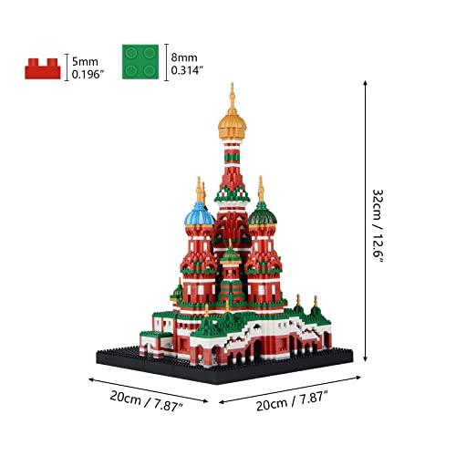 LULUFUN Micro Block Building Toy, 3D Puzzle, Castle, Adult Gift, Interior Assembly, Time Killer, Popular Hobby (St. Basil's Cathedral)