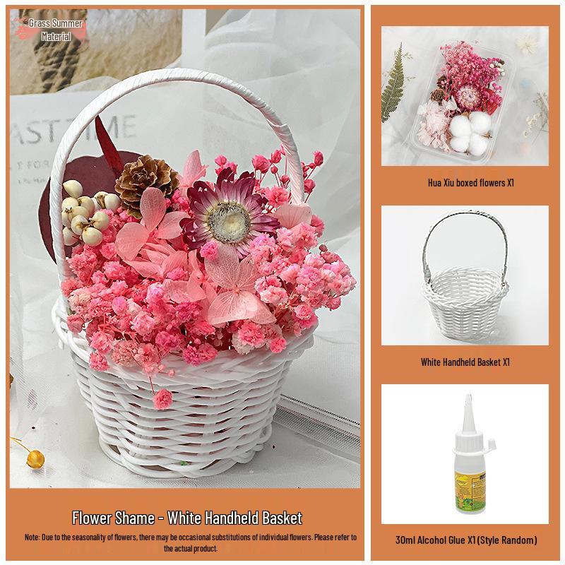 Back-to-School Gift: DIY Eternal Flower Mini Basket Ornament for Team Building & Decoration